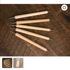 5 Piece Set Wood Handled Dotting Tools